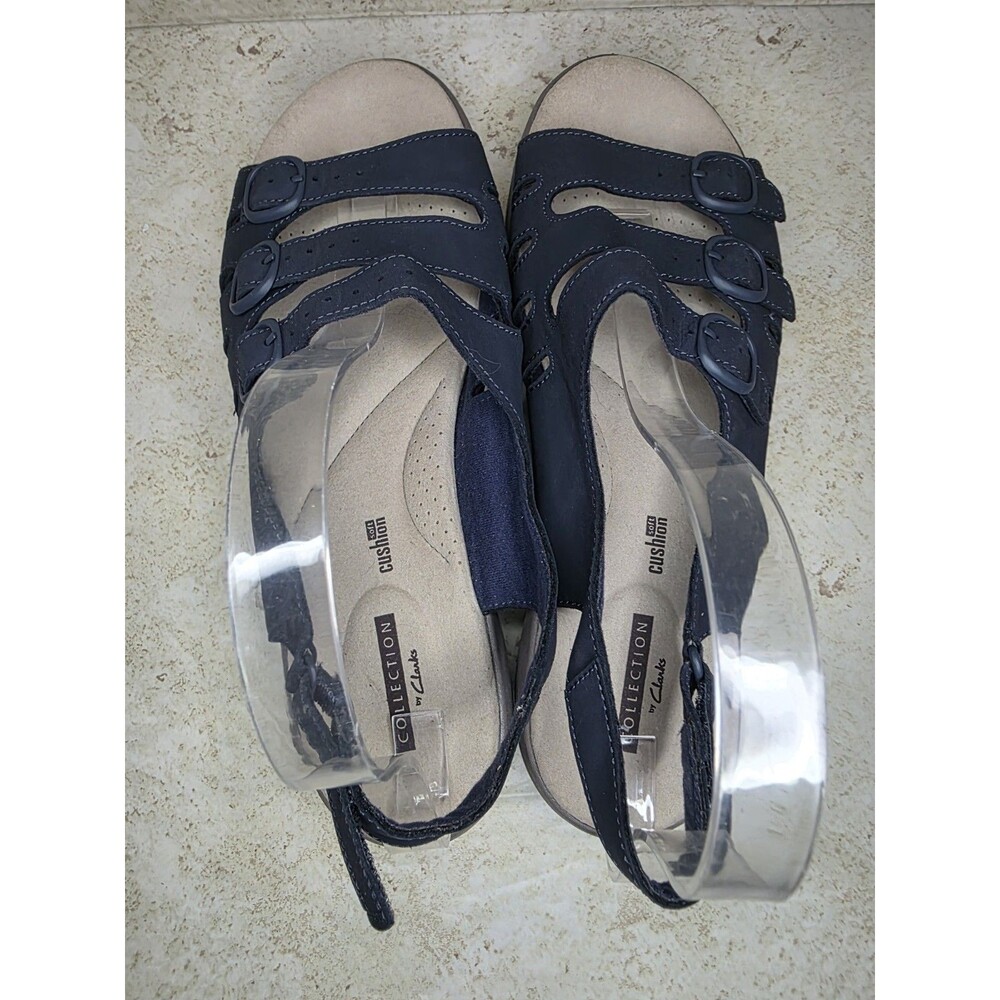 Collection By Clarks Strappy Sandals Women Sz 10M Comfort Business Casual Shoes - Picture 4 of 8